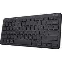 Trust Lyra Compact draadloos toetsenbord Zwart, US lay-out, Scissor switches, 2,4 GHz USB, Bluetooth, 65%