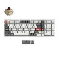 Keychron Q5 Ultra-M3 8K Wireless Custom Mechanical Keyboard Wit, US lay-out (QWERTY), Keychron Silk POM Brown, 96%, RGB, Hot swap, 8K, 2.4 GHz | Bluetooth 5.2 | USB-C
