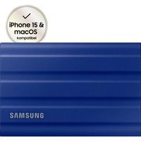 Samsung Portable T7 Shield, 1 TB externe SSD Blauw, MU-PE1T0R/EU, USB-C 3.2 Gen 2 (10 Gbit/s)