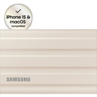 Samsung Portable T7 Shield, 2 TB externe SSD Beige, MU-PE2T0K/EU, USB-C 3.2 Gen 2 (10 Gbit/s)