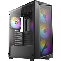 Antec AX67 ARGB midi tower behuizing Zwart | 3x USB-A | Tempered Glass