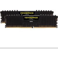 Corsair 32 GB DDR4-3200 (2x 16 GB) Kit werkgeheugen Zwart, CMK32GX4M2E3200C16, Vengeance LPX, XMP