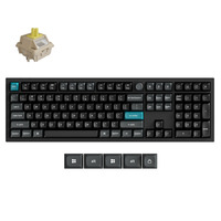 Keychron Q6 Ultra-M4 8K Wireless Custom Mechanical Keyboard, toetsenbord Zwart, US lay-out, Keychron Silk POM Banana, RGB, Hot swap, 8K, 2.4 GHz / Bluetooth 5.2 / USB-C