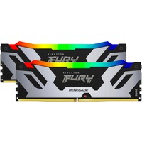 Kingston FURY Renegade RGB 32 GB DDR5-6400 (2x 16 GB) werkgeheugen Zilver, KF564C32RSAK2-32, XMP 3.0