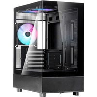 SilverStone mini tower behuizing Zwart | 2x USB-A | 1x USB-C | RGB | Window