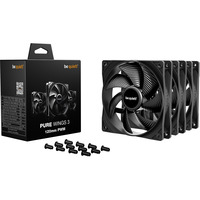 be quiet! Pure Wings 3 case fans Zwart, 3 stuks, 120 x 120 x 25 mm, PWM