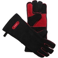 Kamado Joe Leather gloves handschoen Zwart/rood