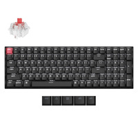 Keychron K4X-A1 mechanisch toetsenbord Zwart, US lay-out (QWERTY), Keychron Super Red, 96%, White leds, Cherry Double-shot PBT Keycaps, Bluetooth | USB-C