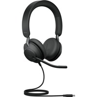 Jabra Evolve2 40 SE, UC on-ear headset Zwart, Stereo, USB-C