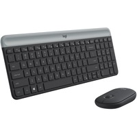 Logitech MK470 Slim Wireless Keyboard and Mouse Combo , desktopset Zwart, US lay-out, Scissor, 1000 dpi