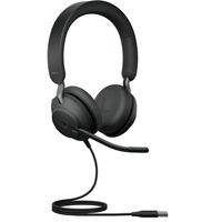 Jabra JBR Evolve2 40 SE Stereo USB-A MS on-ear headset Zwart