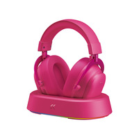 MCHOSE V9 Turbo+ Magnetic Wireless  over-ear gaming headset Rood, Nintendo Switch, PlayStation 4, PlayStation 5, Mobiel, Pc, 2.4G / Bluetooth / USB