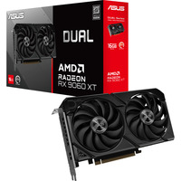 ASUS DUAL Radeon RX 9060 XT 16GB grafische kaart Zwart, 2x DisplayPort, 1x HDMI