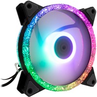 Inter-Tech Inter-Tech Argus RS-071 RGB   120x120x25 case fan Zwart, 4-pins PWM fan-connector