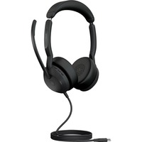 Jabra JBR Evolve2 50 USB-C MS Stereo on-ear headset Zwart