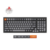 Keychron K4 Max-H1 RGB mechanisch toetsenbord Zwart, US lay-out (QWERTY), Keychron Super Red, 96%, RGB, Double-shot PBT Keycaps, Hot Swap, Bluetooth | USB-C | 2.4 GHz