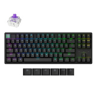 Keychron K8 HE-J1 RGB mechanisch toetsenbord Zwart, US lay-out (QWERTY), Gateron Double-Rail Magnetic Nebula, 80% (TKL), RGB leds, Cherry Double-shot PBT, hot swap, USB-C | 2.4 GHz | Bluetooth 5.1