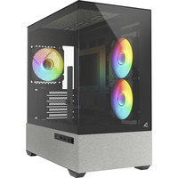 Sharkoon MK7 ARGB mini tower behuizing Zwart | 2x USB-A | 1x USB-C | RGB | Tempered Glass