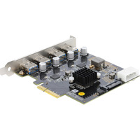 DeLOCK PCI Express x4 Card to 4 x USB 10 Gbps USB Type-A Dual Channel interface kaart 