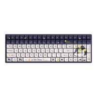 Iqunix F97 Starry Tryst, gaming toetsenbord Donkerblauw/wit, US lay-out, IQUNIX Little Prince, RGB leds, 96%, Hot-swappable, PBT, 2.4GHz | Bluetooth 5.1 | USB-C