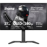 iiyama G-Master Titan Falcon GOB2701QSC-B1 27" gaming monitor Zwart, 2x HDMI 2.1, 1x DisplayPort 1.4, USB-C, Audio, 280 Hz