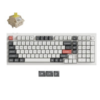 Keychron Q5 Ultra-M3 8K Wireless Custom Mechanical Keyboard Wit, US lay-out (QWERTY), Keychron Silk POM Banana, 96%, RGB, Hot swap, 8K, 2.4 GHz | Bluetooth 5.2 | USB-C