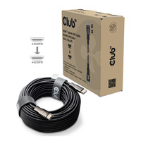 Club 3D HDMI Hybrid AOC Cable 8K60Hz/4K120Hz, 30 m kabel Zwart