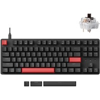Lemokey X1-A3, toetsenbord Zwart, US lay-out, Keychron Mechanical Brown, 80% (TKL), Rode leds, Double-shot ABS