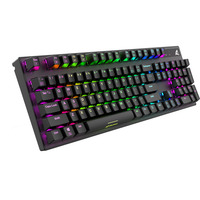Sharkoon SKILLER SGK20 RGB mechanisch gaming toetsenbord Zwart, US lay-out (QWERTY), Huano Red, 100%, RGB