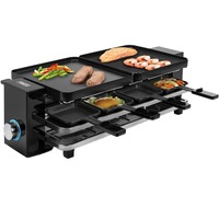 Princess 162925 Raclette Piano Black 8 gourmetstel Zwart