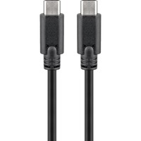goobay Sync & Charge Super Speed USB-C kabel Zwart, 1 meter