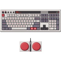 8BitDo Retro Mechanical Keyboard N Edition Grijs, US lay-out (QWERTY), Kailh Box White, 100%, Bluetooth Low Energy, Wireless 2.4G, USB