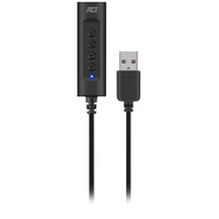 ACT Connectivity USB-A externe geluidskaart Zwart