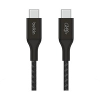 Belkin BoostCharge USB-C > USB-C kabel Zwart, 1 meter, 240 W