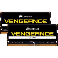 Corsair Vengeance 32 GB DDR4-3200 (2x 16 GB) laptopgeheugen Zwart, CMSX32GX4M2A3200C22, SO-DIMM