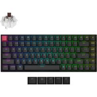 Keychron K2 QMK-H3, toetsenbord Zwart, US lay-out, Keychron Super Brown, RGB leds, 75%, Cherry double-shot PBT, hot swap, Bluetooth 5.2 | USB-C