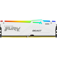 Kingston FURY Beast RGB 16 GB DDR5-5600 (1x 16 GB) werkgeheugen Wit, KF556C40BWA-16, XMP 3.0