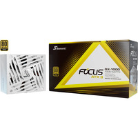 Seasonic FOCUS GX ATX3.0, 1000W voeding Wit, 1x 12VHPWR, 3x PCIe, kabelmanagement