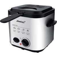 Steba DF95F - Minifriteuse/Fondue frituurpan Roestvrij staal/zwart, 1,25 Liter
