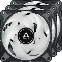 Arctic P12 PWM PST A-RGB, 3 stuks case fan Zwart/transparant, 3 stuks, 4-pins PWM fan-connector