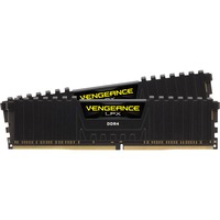 Corsair 64 GB DDR4-3600 Kit werkgeheugen Zwart, CMK64GX4M2D3600C18, Vengeance LPX, XMP