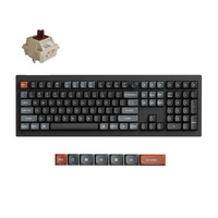 Keychron V6 Ultra 8K Wireless Custom Mechanical Keyboard Zwart, US lay-out (QWERTY), Keychron Silk POM Brown, 100%, RGB, Hot swap, 2.4 GHz | Bluetooth 5.3 | USB-C