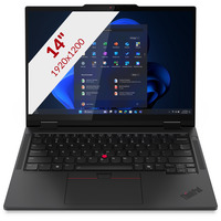 Lenovo ThinkPad T14s 2-in-1 Gen 1 (21R3004HMH) 14" laptop Zwart | Ultra 7 255U | Intel Graphics | 32 GB | 1 TB SSD | Touch