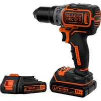 BLACK+DECKER Accu schroefboormachine BL186K1B2 schroeftol Zwart/oranje, Koffer, 2 accu's en oplader inbegrepen