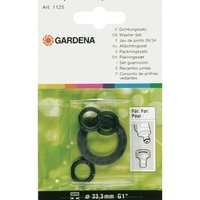 GARDENA Set rubberringen afdichting Zwart, 1124-20