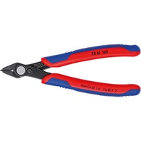 KNIPEX Electronic Super Knips® 78 61 125 elektronica-tang Rood/blauw, Snijkant zonder facet, Met openingsveer