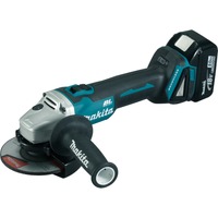 Makita Accu-haakse slijpmachine 18 V / 5,0 Ah haakse slijper Blauw/zwart