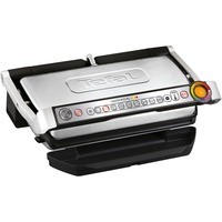 Tefal OptiGrill+ XL GC724D contactgrill Geborsteld rvs/zwart