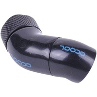 Alphacool Angled adaptor double 45° revolvable G1/4'' verbinding Zwart