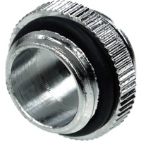 Alphacool HF Dubbele nippel G1/4 buitendraad naar G1/4 buitendraad met O-ring reserveonderdeel Chroom